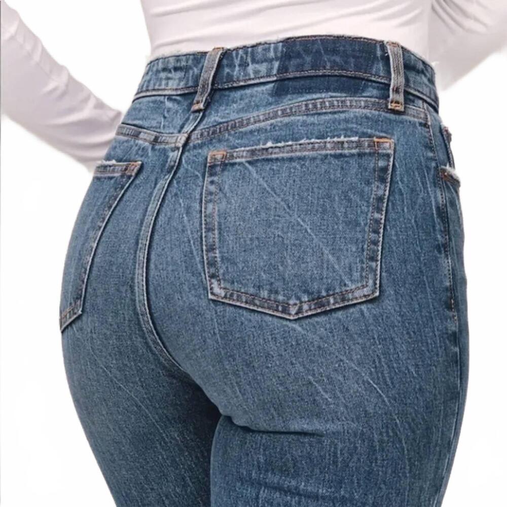 NEW ABERCROMBIE & FITCH women's ultra high rise ankle straight jeans - regular i - Picture 5 of 6